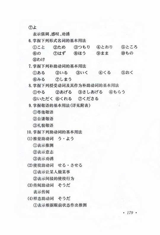 2010年高起点日语考试大纲